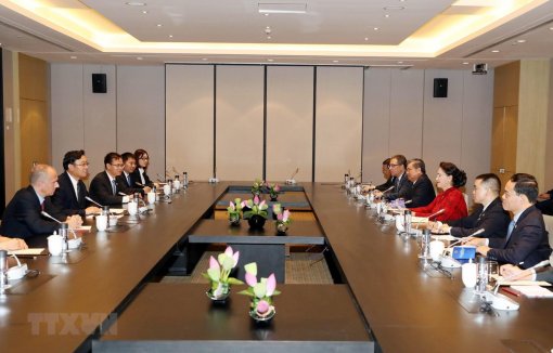 Chủ tịch Quốc hội Nguyễn Thị Kim Ngân tiếp các doanh nghiệp Trung Quốc