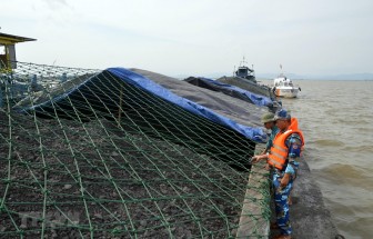 Bộ Tư lệnh Vùng Cảnh sát biển 1 giữ 2.000 tấn than không rõ nguồn gốc
