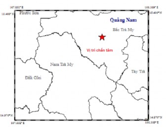 Động đất 3,8 độ Richter tại miền núi Quảng Nam