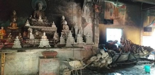 Kiên Giang: Cháy lớn ở chùa Tà Bết, thiệt hại gần 500 triệu đồng