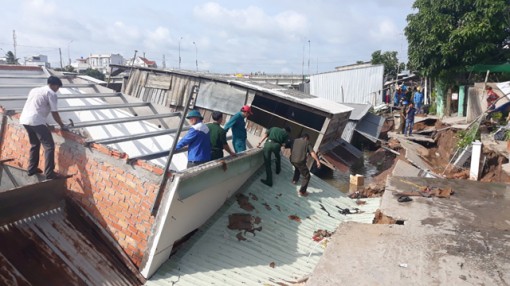 Sạt lở bờ sông tiếp tục diễn biến phức tạp