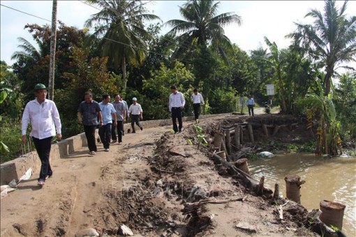 Hậu Giang khảo sát các điểm sạt lở để khắc phục kịp thời