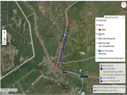 Tiếp tục ban bố tình huống khẩn cấp sạt lở bờ Sông Hậu