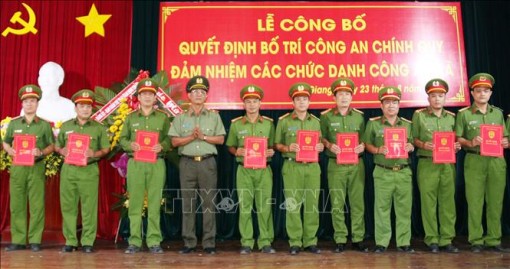 Điều động 427 công an chính quy về làm Công an xã ở An Giang