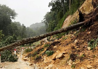 Mưa lớn gây sạt lở nhiều tuyến đường ở vùng cao Quảng Nam