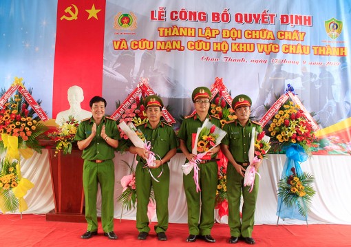 Thành lập Đội Cảnh sát CC và CNCH khu vực Châu Thành