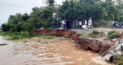 6 đoạn sông cảnh báo sạt lở đặc biệt nguy hiểm