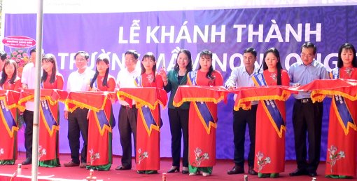 Bí thư Tỉnh ủy Võ Thị Ánh Xuân dự Lễ khánh thành Trường Mầm non Long Sơn