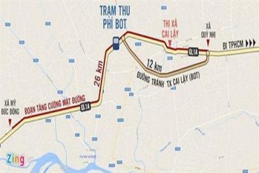 100% xe tải từ 3 tấn, xe khách từ 29 ghế phải đi vào tuyến tránh Cai Lậy