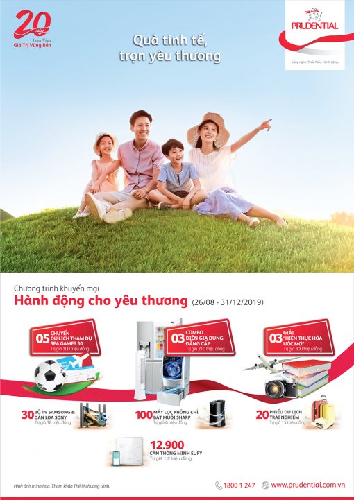 Prudential Việt Nam triển khai chương trình khuyến mãi "Hành động cho yêu thương"