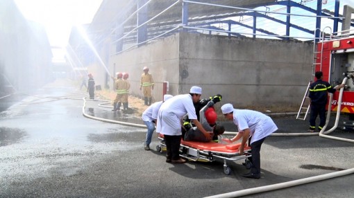 Diễn tập phương án phòng cháy chữa cháy tại Công ty Cổ phần Gavi