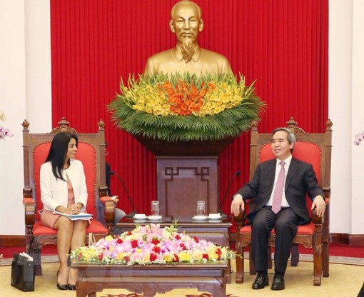 Trưởng ban Kinh tế Trung ương tiếp Đoàn cán bộ Quỹ Tiền tệ Quốc tế