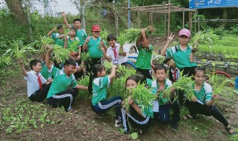 “Vườn rau sạch - gây quỹ giúp bạn học nghèo”