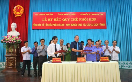 Tăng cường công tác phối hợp giữa UBND, Tòa án nhân dân và Viện Kiểm sát nhân dân tỉnh