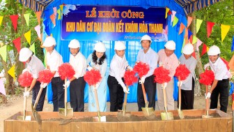 Khởi công xây dựng khu dân cư Đại đoàn kết khóm Hòa Thạnh