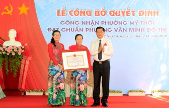 Mỹ Thới đạt chuẩn “Phường văn minh đô thị”