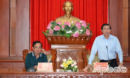 Tiền Giang trao đổi với Bạc Liêu về công tác giải phóng mặt bằng