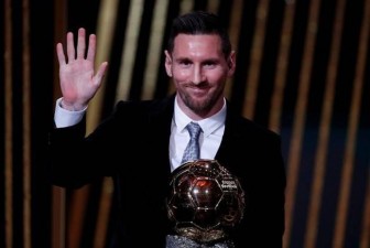 Cầu thủ Lionel Messi giành danh hiệu Quả bóng vàng 2019