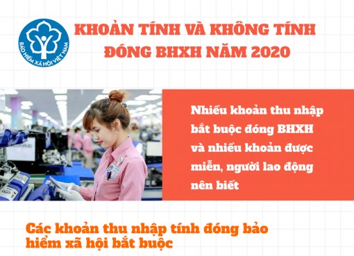 Những khoản tính đóng và không phải đóng BHXH năm 2020