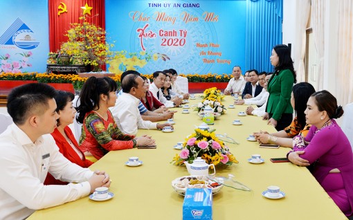 Hiệp hội Doanh nghiệp và Hội Doanh nhân trẻ tỉnh chúc Tết Tỉnh ủy