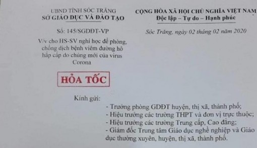 Nhiều tỉnh miền Tây cho học sinh nghỉ học phòng dịch virus corona