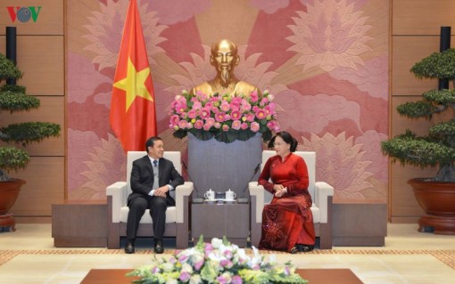 Chủ tịch Quốc hội tiếp Đại sứ Lào