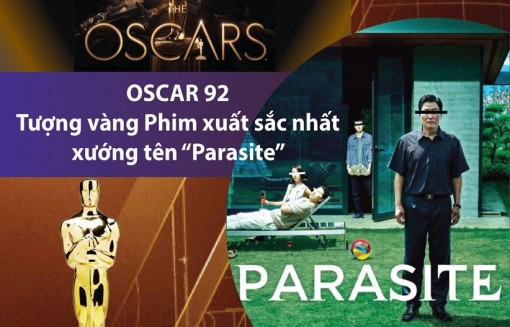 'Parasite' giành tượng vàng Phim xuất sắc nhất Oscar 92