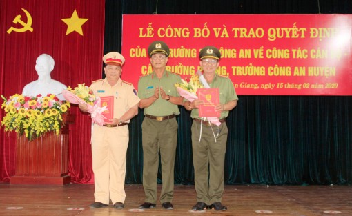 Công an An Giang trao quyết định điều động, bổ nhiệm và nghỉ công tác 14  lãnh đạo, chỉ huy