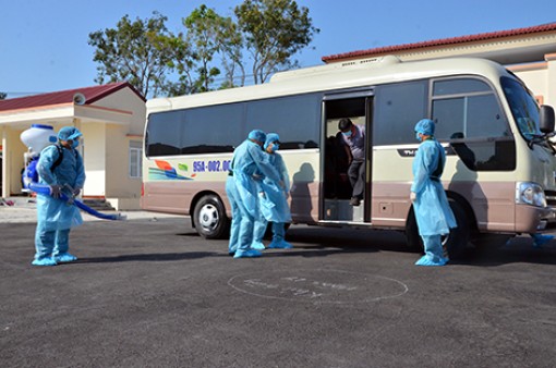 Diễn tập tiếp nhận và cách ly người Hậu Giang về từ các nước có dịch Covid-19