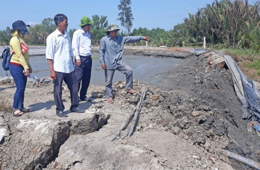 Long An: Xảy ra nhiều điểm sạt lở bờ sông nghiêm trọng
