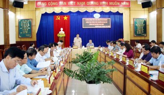 Phó Bí thư Thường trực Tỉnh ủy Võ Anh Kiệt kiểm tra công tác chuẩn bị Đại hội Đảng của huyện Chợ Mới