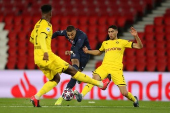 Mbappe ra sân sau nghi án Covid-19, PSG thắng tưng bừng Dortmund