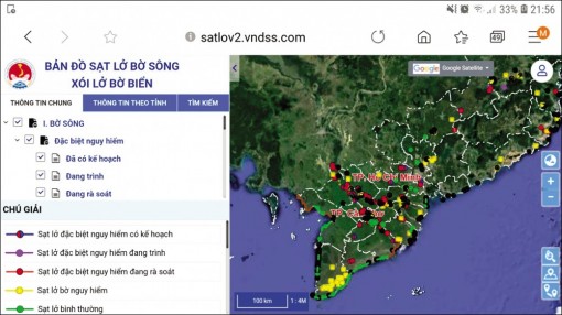 Cập nhật, hoàn thiện bản đồ sạt lở vùng ĐBSCL