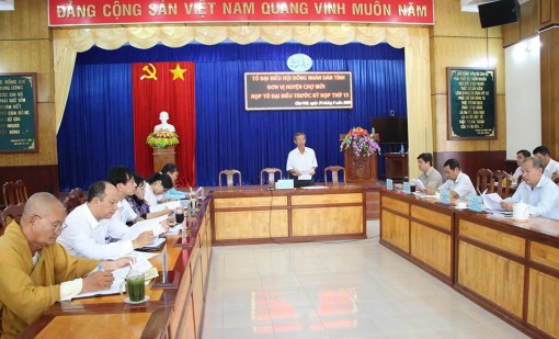 Họp tổ đại biểu HĐND tỉnh, đơn vị Chợ Mới trước kỳ họp thứ 13