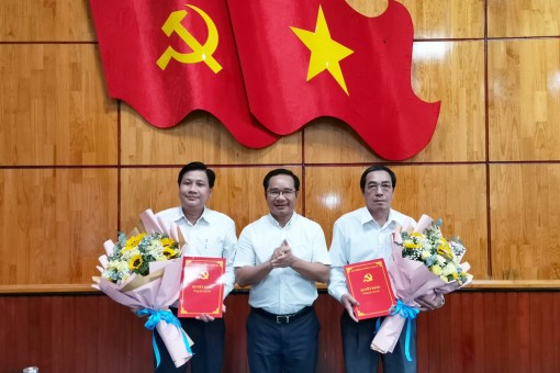 Thường trực Tỉnh ủy Long An trao quyết định điều động cán bộ