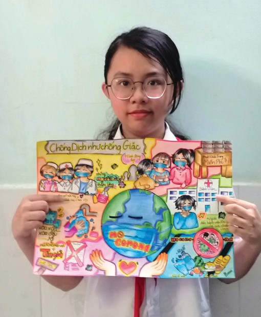 Vẽ tranh phòng, chống dịch bệnh Covid-19
