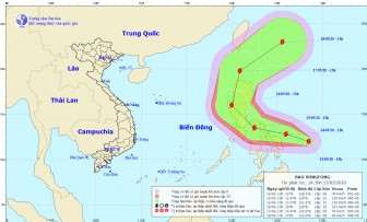 Xuất hiện bão VONGFONG tại vùng biển phía Đông miền Trung Philippinnes