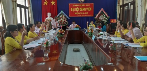 Đại hội Chi bộ Ban Tổ chức - Nội vụ huyện Châu Phú (nhiệm kỳ 2020-2025)