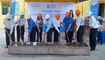 Tịnh Biên: Khởi công xây dựng 3 phòng học cho Trường THCS Nguyễn Bỉnh Khiêm