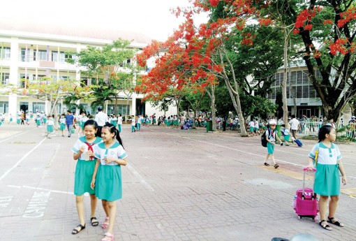 Hè về rồi, trường vẫn đông vui!