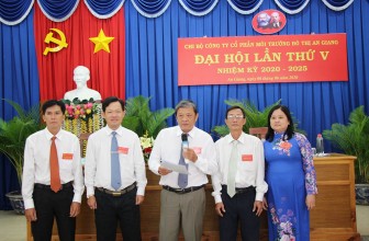 Đồng chí Nguyễn Ngọc Sơn tái đắc cử Bí thư Chi bộ Công ty Cổ phần Môi trường đô thị An Giang nhiệm kỳ 2020-2025