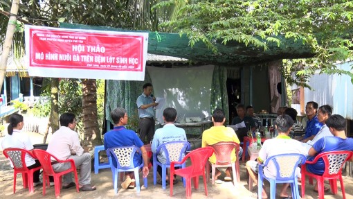 Phú Tân hội thảo mô hình nuôi gà trên đệm lót sinh học