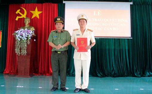 Công bố quyết định bổ nhiệm Trưởng Công an TP. Long Xuyên
