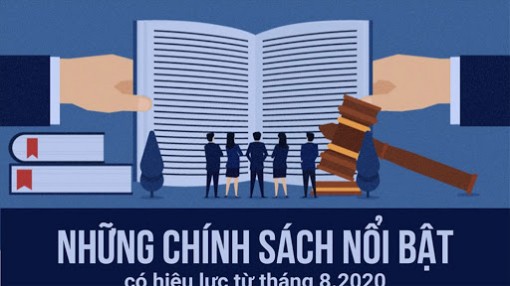 Những chính sách nổi bật có hiệu lực từ tháng 8-2020