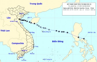 Áp thấp nhiệt đới tiếp tục suy yếu