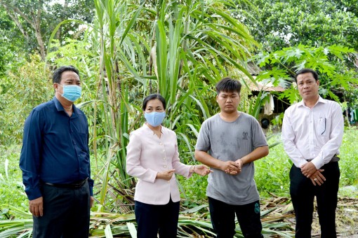 Lãnh đạo huyện Châu Thành khảo sát các mô hình nông nghiệp bị ảnh hưởng do mưa bão