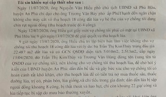 Trả lời khiếu nại của vợ chồng ông Hồ Văn Diều