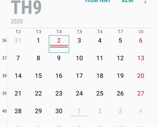 Lịch nghỉ chính thức ngày Quốc khánh 2-9 năm 2020