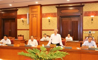 Bộ Chính trị làm việc với Ban Thường vụ Tỉnh ủy An Giang về công tác chuẩn bị Đại hội Đảng bộ tỉnh