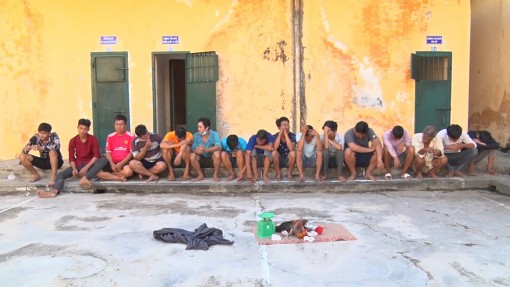 Công an huyện Phú Tân bắt 16 đối tượng đá gà ăn tiền